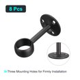 thumbnail image 3 of Uxcell Shower Curtain Rod Closet Holders with Screws, 0.88'' Stainless Steel Wardrobe Pipe Lever Bracket, Black 8 Pack, 3 of 6