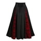 thumbnail image 1 of Gibobby faldas largas de mujer casuales Falda alta gótica de cintura alta para mujer, talla de encaje plisado, falda midi de retazos(Negro, XXXL), 1 of 5