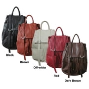 Amerileather Chief Leather Backpack in Red Color