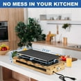 thumbnail image 6 of CUSIMAX Raclette Table Grill, Indoor Electric Grill & Griddle, Korean BBQ Grill with 2 in 1 Reversible Non-stick Plate, Crepe Maker, Electric Skillet, Sandwich Maker, Panini Press, 8 Raclette Pans &, 6 of 6