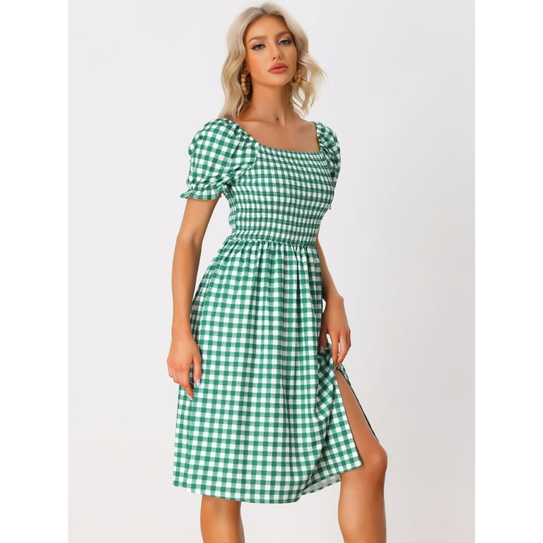 Women's Swing tartan linen midi skirt 5738 Women's Swing tartan linen midi skirt 5738