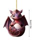 thumbnail image 2 of Dragón colgante huevo árbol lindo huevo de Navidad árbol fiesta favores 4 piezas, 2 of 8