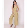 thumbnail image 4 of HERE&NOW Women's Solid Jump Suit Dress Ankle Length Strappy Deep Neck Summer Wear Slip On Attched Top And Bottom Set, 4 of 7