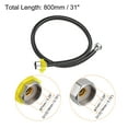 thumbnail image 2 of Uxcell Faucet Supply Line Connector, G1/2 Female x G1/2 Female 31 Inch Braided SUS304 Supply Hose, Black, 1 Pack, 2 of 6