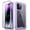 Purple, variant on Poetic Guardian Case for iPhone 14 Pro Max, Clear Case with Built-in Screen Protector, Blue/ Clear