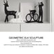 thumbnail image 3 of Escultura De Alce, Figuras De Renos Navideños, Y Negro, 2 Piezas, Líneas Limpias, Acabado Mate Para La Familia, 3 of 7