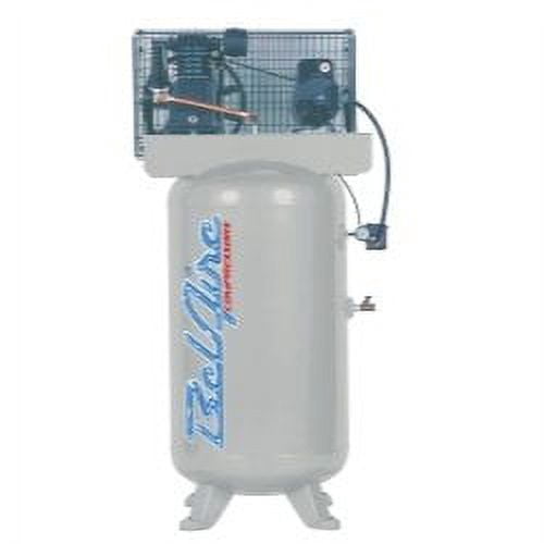 BelAire 4918VN 5HP Two-Stage Vertical Air Compressor, 80-Gallon ASME Tank, 230V Single Phase, 15.3 CFM @ 100 PSI, 175 PSI Max