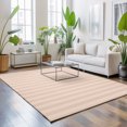 thumbnail image 3 of 3'x5' Area Rugs, Peach Pink Stripes Indoor Outdoor Area Rug for Living Room Bedroom, Modern Vertical Lines Geometric Simple Washable Bathroom Rugs Kitchen Floor Carpet Mats Home Decor Aesthetic, 3 of 8