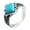 Silver Blue, variant on Men's Stainless Steel Vintage Gothic Punk Blue Stone Stone Rings Thumb Pinky Ring Silver Plated White Size 8