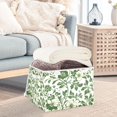 thumbnail image 3 of Yayeee Collapsible Storage Bin with Lid Fabric Closet Decorative Basket with Handles, Green Floral, 3 of 7