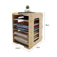 thumbnail image 3 of Natwind 7 Tier Wood Office Paper Organizer for Desk Desktop File Holder Desk Letter Tray & A4 Paper Holder Document Storage, 3 of 7