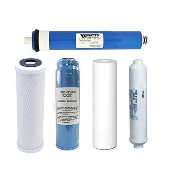 Universal 5 Stage Reverse Osmosis Replacement Water Filter/Membrane Pack
