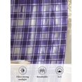 thumbnail image 6 of Sheer Curtains 45 Inch Length 2 Panels Set for Kitchen, Purple Plaid Semi Sheer Curtains for Windows, Modern Art Checkered Farmhouse Voile Window Treatments Rod Pocket Curtain, 6 of 7