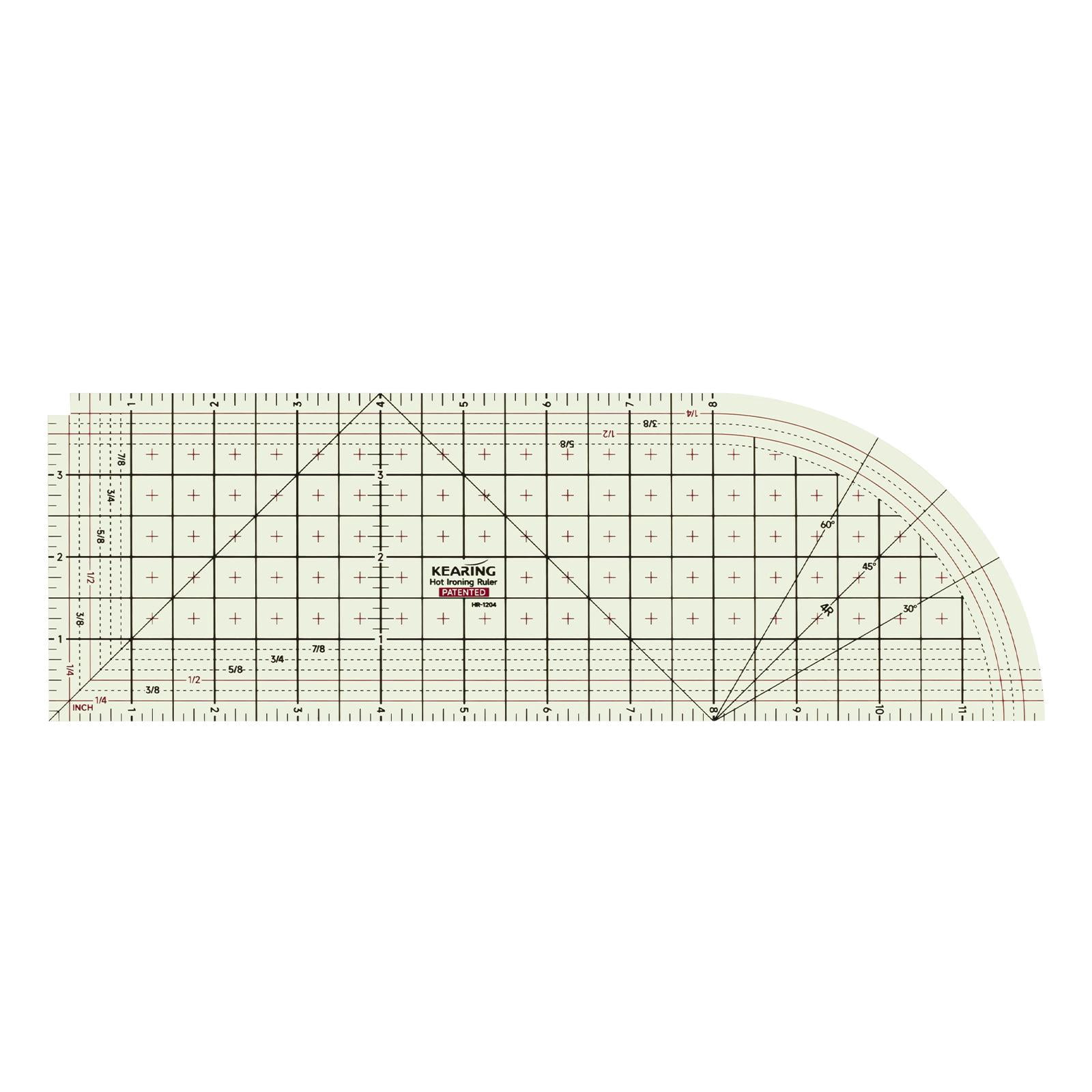 Hot Hem Ruler Tailor Patchwork Ruler Portable Heat Resistant Quilting Guide Sewing Ruler Sewing Fittings for Press Dry or Steam Iron Folding