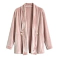 thumbnail image 5 of Cekizud Cardigans for Women Lightweight Velvet Long Sleeve Open Front Casual Outerwear Tops with Pockets, S-2XL, 5 of 5