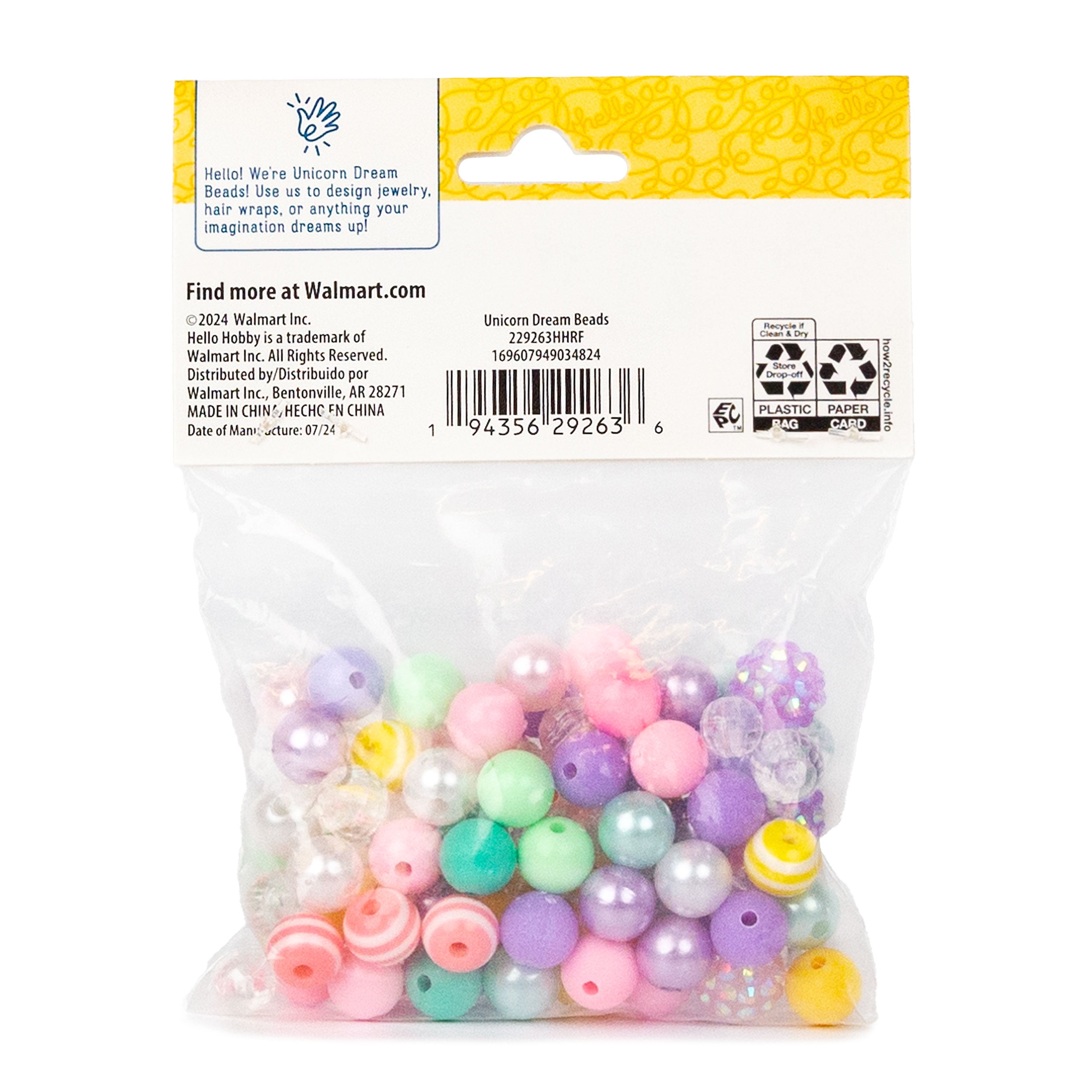 (2 pack) Hello Hobby Unicorn Dream Beads, Boys and Girls, Child, Ages 6+