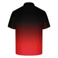 thumbnail image 4 of Black Polo Shirts for Men Slim Fit Short Sleeve Gradient Fitted Collared Polo Shirt Athletic Fit Summer Casual Polo Shirts,Red,XXL, 4 of 5