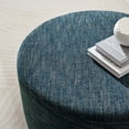 thumbnail image 7 of Callum Large 29" Round Woven Heathered Fabric Upholstered Ottoman, 7 of 7