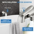 thumbnail image 5 of All Metal Tub Spout with Diverter Brushed Nickel, Fits 1/2” or 3/4" Threaded Pipes, Bathtub Faucet with Shower Diverter for Convenient Water Control, 5 of 13