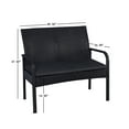 thumbnail image 5 of 4-Piece Outdoor Patio Modern Sofa Conversation Set, Black/Gray, 5 of 5