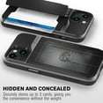 thumbnail image 4 of VENA vCommute Wallet Case for Apple iPhone 15 Plus / iPhone 14 Plus (6.7"), (Military Grade Drop Protection) Flip Leather Cover Card Slot Holder with Kickstand [lens cutout] - Space Gray / Black, 4 of 9