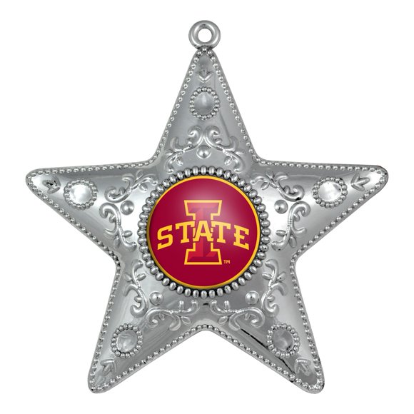 Boelter Brands NCAA Iowa State Cyclones Ornement Étoile Argentée, 4 Pouces