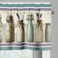 thumbnail image 5 of Ambesonne Cow Valance & Curtain 3 Pcs Set, Purplish Flowers Bottles Print, 55"x45", Lavender Eggshell Mauve, 5 of 7