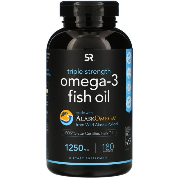 Sports Research Omega3 Fish Oil, Triple Strength, 1,250 mg, 180