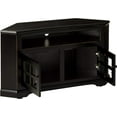 thumbnail image 3 of American Heartland 75739BKBB 50 in. Poplar Corner TV Stand with 2 Bead Board Doors, Antique Black, 3 of 7