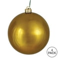 thumbnail image 6 of Vickerman 6" Olive Shiny Ball Ornament, 4 per Bag, 6 of 7