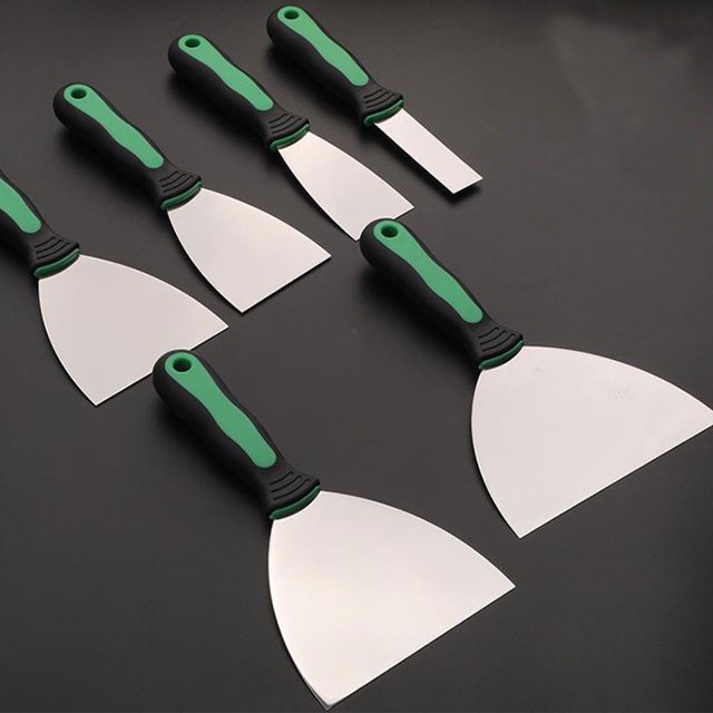mmirethe 6pcs Stainless Steel Impact-resistant Paint Putty Knife For Wide Application In Wall Paint Prep