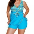 thumbnail image 2 of Maillot de Bain Femme Grande Taille Deux Pièces Cross Back avec Short, 2 of 4