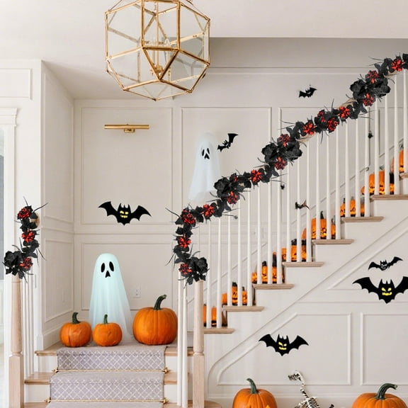 YZEGDCH Flower Fall Decor - Halloween Decor Indoor - Fake Garland Plant Greenery for Tables Mantle - Autumn Decoration for Indoor Wedding Room