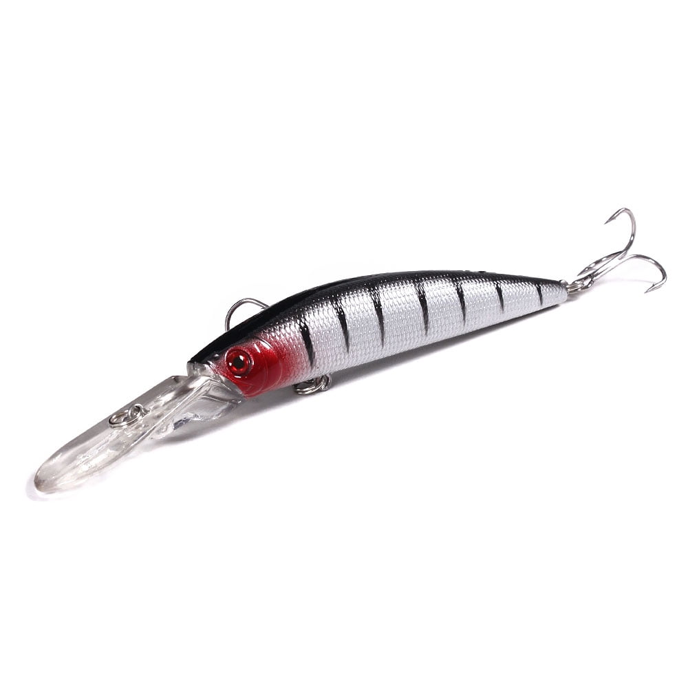 HENGJIA Minnow Fishing Lures Kit with Treble Hooks for Saltwater Freshwater, Lure kit for Trout Bass Salmon Fishing,10PCS