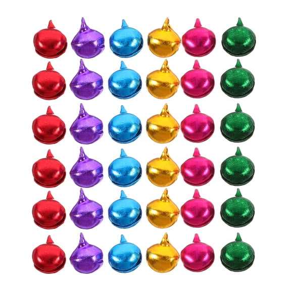 Hemobllo 100Pcs Assorted Color Jingle Bells Bracelet DIY Craft Accessories for Festival Party Decoration