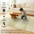 thumbnail image 3 of My Magic Carpet 3'x5' Machine Washable Non-Slip Kitchen Entryway Bedroom Area Rug - Waves Natural, 3 of 6