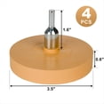 thumbnail image 2 of Paquete de 4 Removedores de Calcomanías de Rueda de Borrador de 3,5 Pulgadas, Removedor de Adhesivo de Rueda de Borrador con Adaptador, Rueda de Borrador de Goma para Taladro, 2 of 6