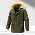 thumbnail image 4 of Dovford Men's Fleece Lined Parka Jacket Hooded Puffer Jacket Warm Winter Coat Thicken Jackets Windproof Coats, 4 of 6