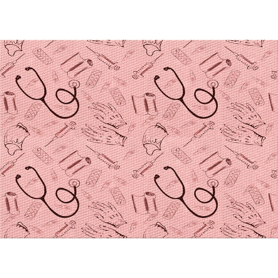 Ahgly Company Indoor Rectangle Patterned Bean Red Area Rugs, 8' x 10'