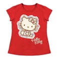 thumbnail image 1 of Playera Para Niña Sanrio Hello Kitty Cuello Redondo Manga Corta Talla 10 Rojo, 1 of 2