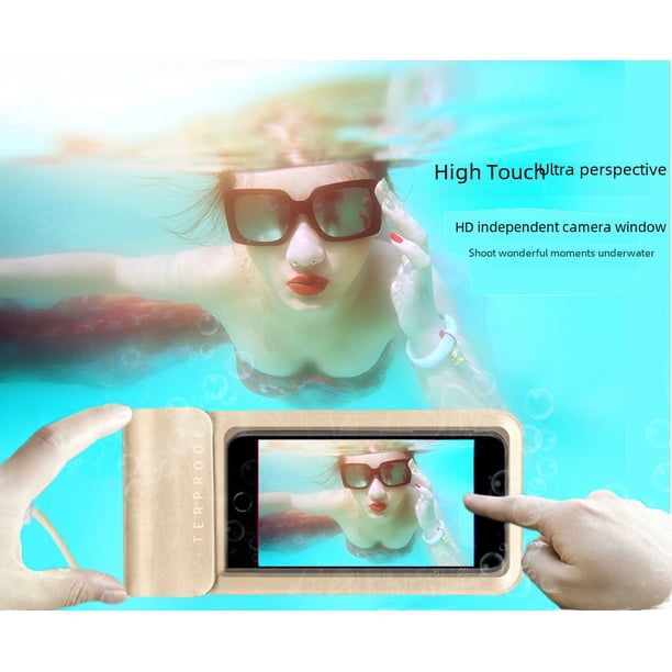Bolsa impermeable para teléfono móvil, para natación, buceo, pantalla táctil de TPU, transparente, impermeable, funda protectora para teléfono móvil