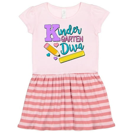 

Inktastic Kindergarten Diva with Pencil and Ruler Gift Toddler Girl Dress