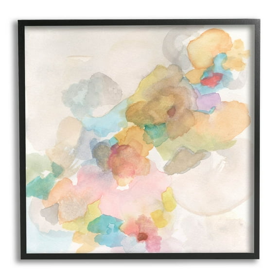 Stupell Industries Modern Abstract Floral Shapes Painting Black Framed Art Print Wall Art, Design by Jodi Fuchs