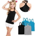 thumbnail image 6 of ZACPNCV 4 Pieces Girls Tank Top Sleeveless Racer Back Top Camisole Cami Undershirts Gray 4-5 Years, 6 of 7