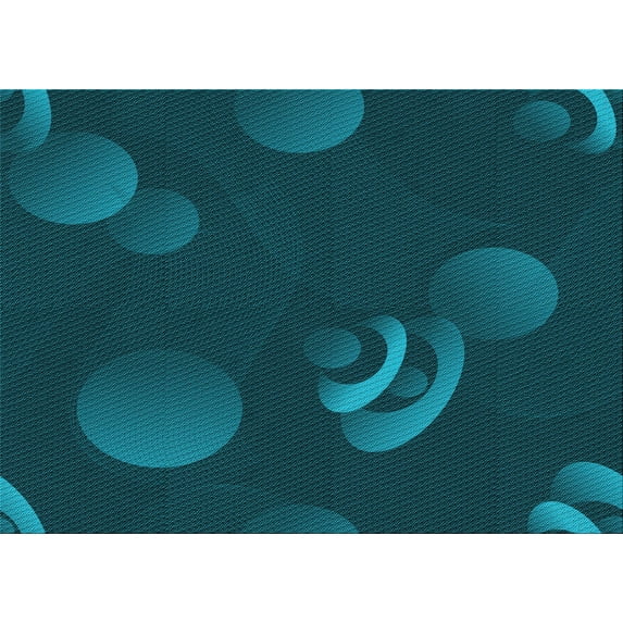 Ahgly Company Machine Washable Indoor Rectangle Transitional Dark Cyan Green Area Rugs, 5' x 7'
