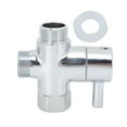 thumbnail image 2 of Copper Shower Diverter Valve, 3 Way Individual Switch Shower Arm Diverter Valve For Hand Held Showerhead, 2 of 8