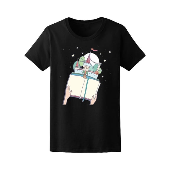 Cute Little Kingdom Castle Book Tee Women's -Image by Shutterstock