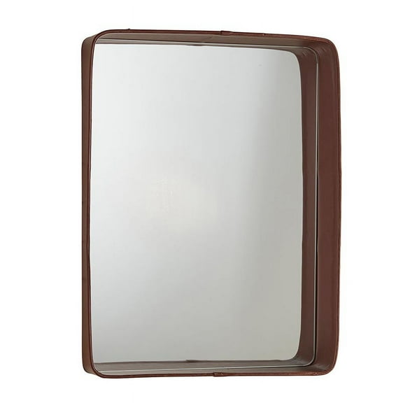 Faux Leather Rim Mirror