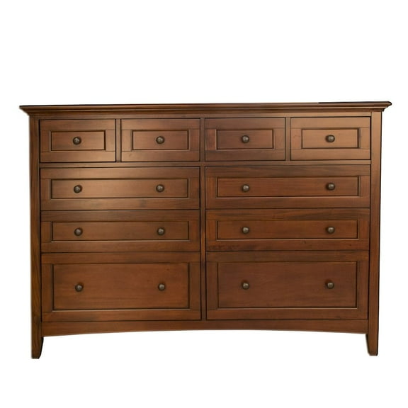 A-America Westlake 10 Drawer Master Dresser in Cherry Brown