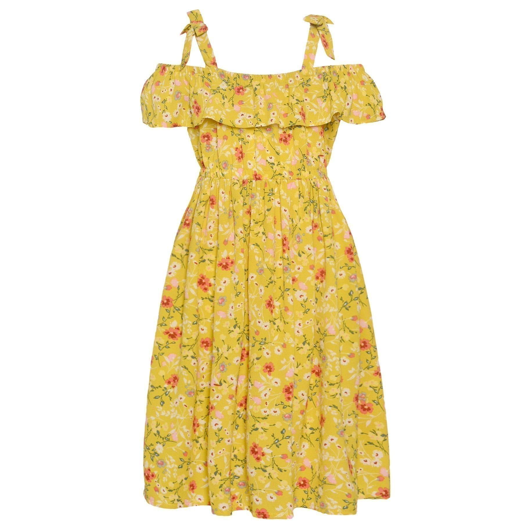 walmart yellow floral dress